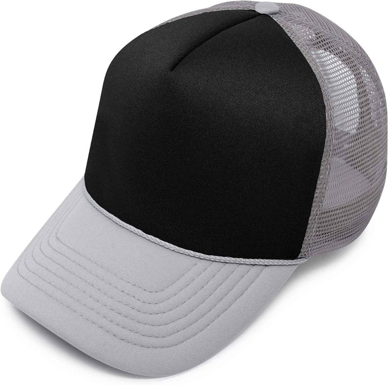 DALIX Two Tone Trucker Hat Summer Mesh Cap with Adjustable Snapback Strap - Image 1